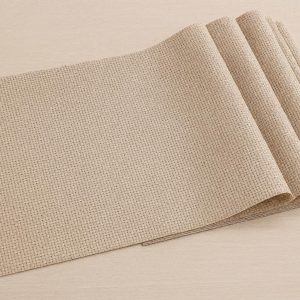 9 Vinyl Woven Placemats Set of 8 Heat Resistant Non Slip Washable Table Mats for Kitchen Dining Room Indoor Outdoor Use Durable Modern Beige